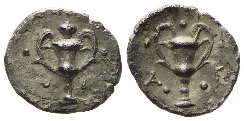 Calabria, Tarentum (C. 280-228 Bc), Obol; Ar (0,54 G; 10,4 MM)
