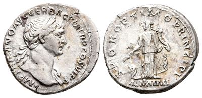 Trajan (98-117). Ar Denarius (20 MM, 3.29 G).