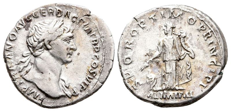 Trajan (98-117). Ar Denarius (20 MM, 3.29 G).