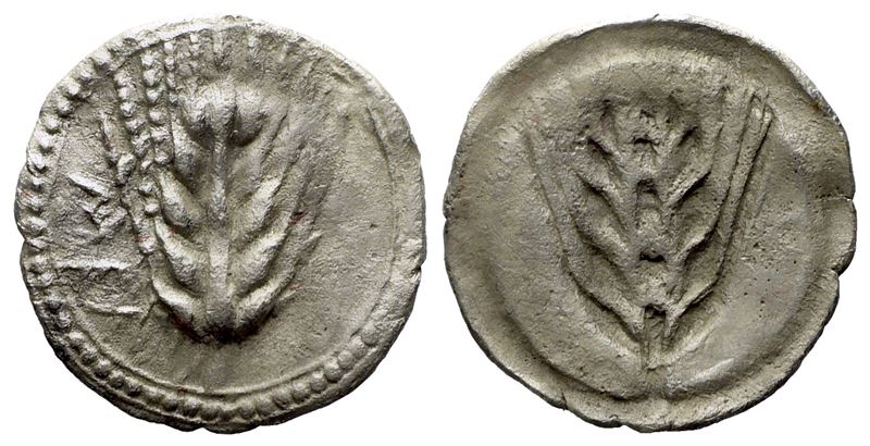 Lucania, Metapontion (540-510 Bc), Obol; Ar (0,41 G; 10,4 MM)