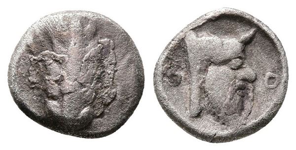 Southern Lucania, Metapontion, c. 440-430 BC. AR Diobol (10mm, 0.74g).