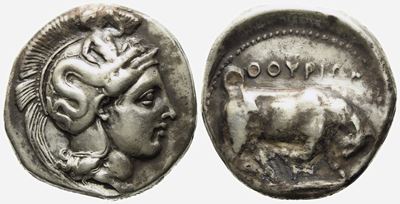 Lucania, Thourioi (C. 400-350 Bc), Stater; Ar (7,66 G; 20 MM)