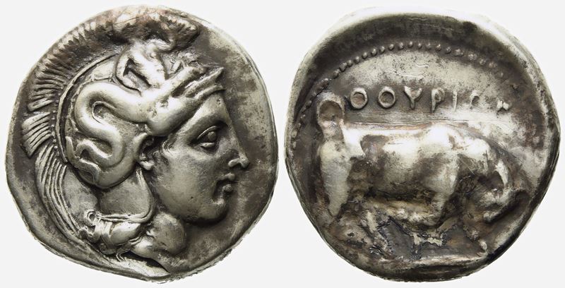 Lucania, Thourioi (C. 400-350 Bc), Stater; Ar (7,66 G; 20 MM)