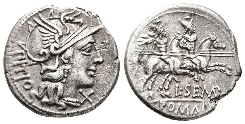 L. Sempronius Pitio, Rome, 148 Bc. Ar Denarius (20mm, 3.75g).