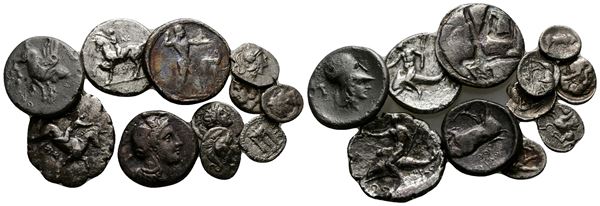 Lot of 11 Ar Greek coins. lot sold as is, no return