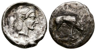 Sicily, Segesta, C. 475/470-450 Bc. Ar Didrachm (20.5mm, 6.25g).