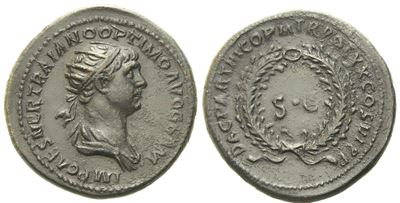 Trajan (98-117), As For The Syrian Monetary Circulation, Rome, Ad 114-117; Æ (g 10,18; MM 24)
