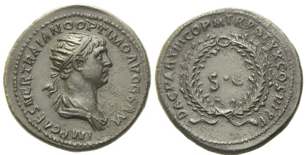 Trajan (98-117), As for the Syrian monetary circulation, Rome, AD 114-117; Æ (g 10,18; mm 24)