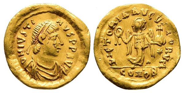 Justin I (518-527). AV Tremissis (15mm, 1.34g).