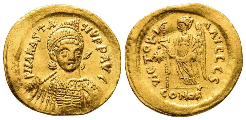 Anastasius i (491-518). Av Solidus (21mm, 4.46g).