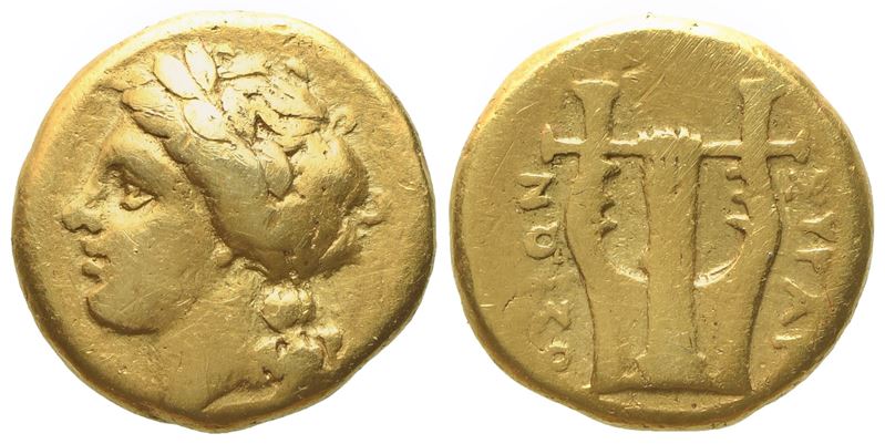 Sicily, Syracuse, Agathokles (317-289 Bc), 12,5 Litrae; El (1,81 G; 10,5 MM)
