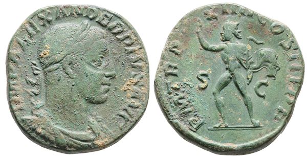 Severus Alexander (222-235). Æ Sestertius (29mm, 21.95g).  - Auction Greek, Roman and Byzantine Coins	 - Bertolami Fine Art - Prague