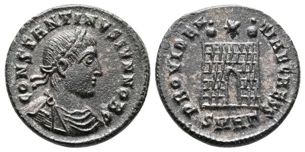 Constantine II (Caesar, 316-337). Æ Follis (18mm, 2.87g).  - Auction Greek, Roman and Byzantine Coins	 - Bertolami Fine Art - Prague