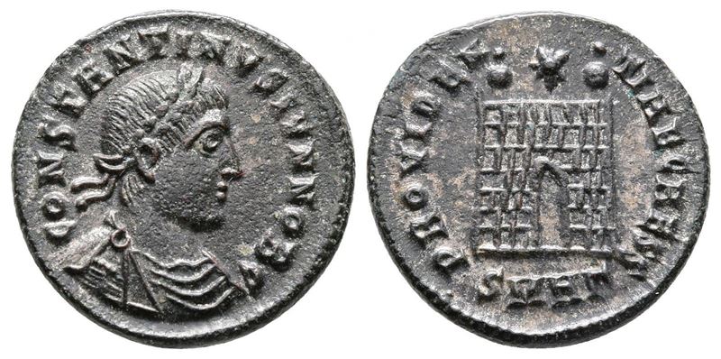 Constantine II (caesar, 316-337). Æ Follis (18mm, 2.87g).