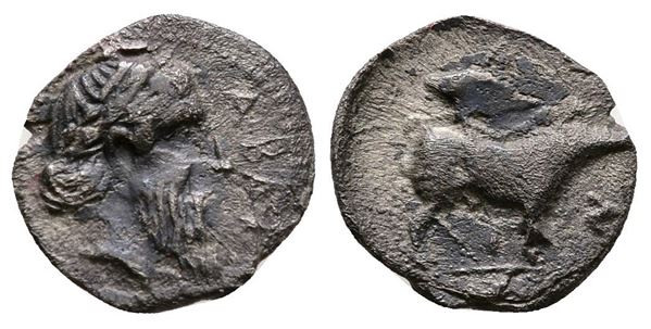 Sicily, Abakainon, c. 450-440 BC. AR Litra (12mm, 0.61g).