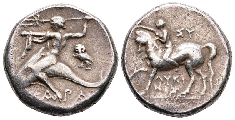 Southern Apulia, Tarentum, C. 272-240 Bc. Replica Of Ar Nomos (19mm, 6.39g).