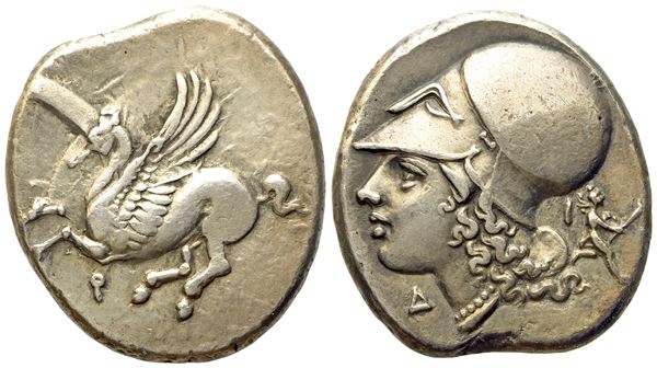 Corinthia, Corinth (c. 375-300 BC), Stater, AR (g 8,50; mm 22)