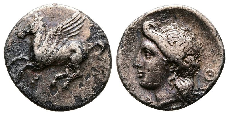 Corinth, C. 350/45-285 Bc. Ar Drachm (15mm, 2.44g).