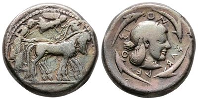 Sicily, Syracuse, C. 485-466 Bc. Ar Tetradrachm (24mm, 16.95g).