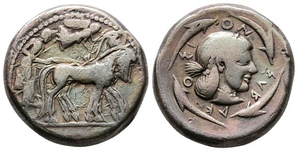 Sicily, Syracuse, c. 485-466 BC. AR Tetradrachm (24mm, 16.95g).