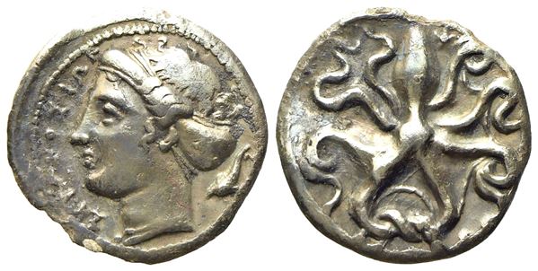 Sicily, Syracuse, Time of Dionysios I (406-367 BC), Litra; AR (0,76 g; 11,2 mm)