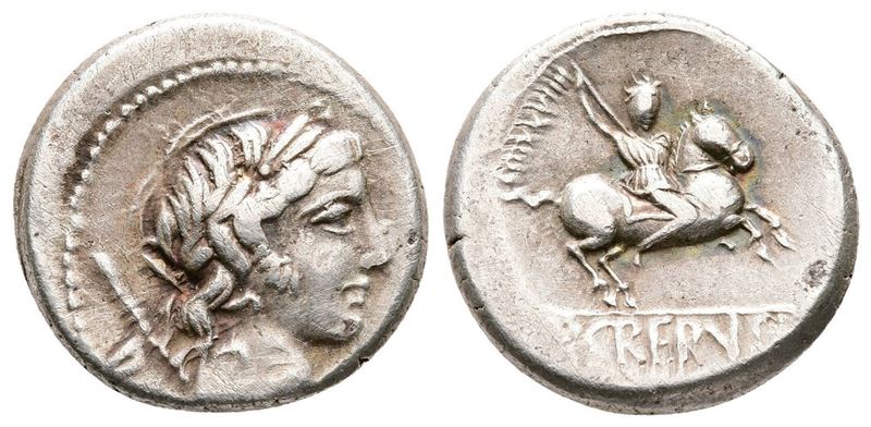 Pub. Crepusius, Rome, 82 Bc. Ar Denarius (18mm, 3.93g).