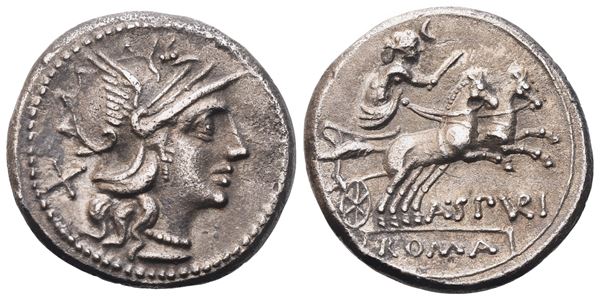 A. Spurilius, Denarius, 139 BC; AR (3,73 g; 18,5 mm; 3 h)