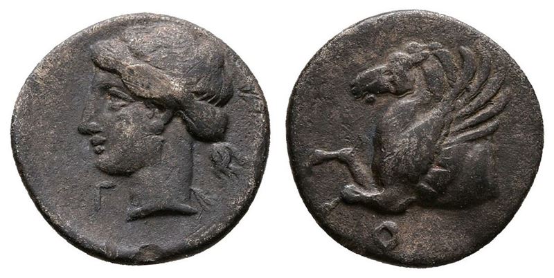 Corinth, C. 350-300 Bc. Ar Hemidrachm (12mm, 1.26g).