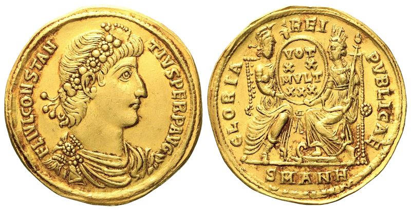 Constantius II (337-361), Solidus, Antiochia, Ad 347-355; Av (g 4,48; MM 21)