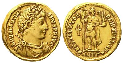 Valentinian i (364-375), Solidus, Antiochia, Ad 364-367; Av (g 4,50; MM 20)