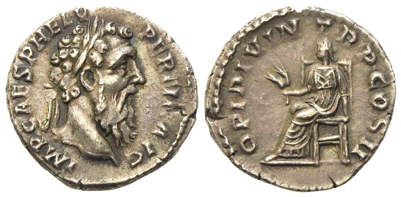 Pertinax (193), Denarius, Rome, January 1st-march 28th Ad 193. Ar (g 3,16; MM 17,6)