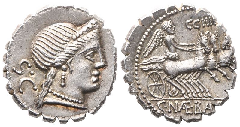 C. Naevius Balbus, Denarius serratus, 79 BC; AR (3,99 g; 17,5 mm)