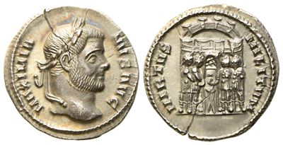 Maximianus (286-305), Argenteus, Augusta Treverorum, Ad 294; Ar (g 2,95; MM 17,9)