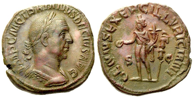 Trajan Decius (249-251), Sestertius, Rome, Ad 249-251; Ae (g 23,96; MM 30)