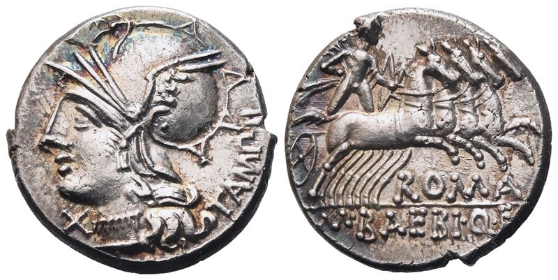 M. Baebius Tampilus, Denarius, 137 BC; AR (3,98 g; 18,5 mm; 3 h)