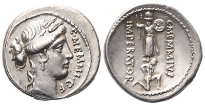 C. Memmius C. F., Denarius, 56 Bc; Ar (4 G; 18 MM; 5 H)