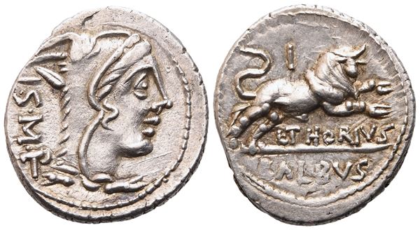 L. Thorius Balbus, Denarius, 105 BC; AR (4,04 g; 20,1 mm; 6 h)
