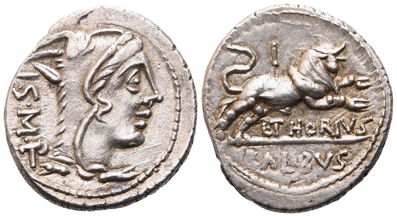 L. Thorius Balbus, Denarius, 105 BC; AR (4,04 g; 20,1 mm; 6 h)