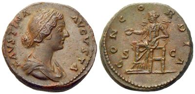 Faustina II, As Struck Under Marcus Aurelius, Rome, C. Ad 161-164; Æ (g 11,74; MM 25)