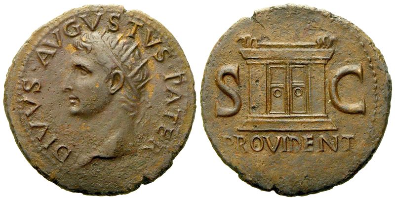 Divus Augustus, As struck under Tiberius, Rome, c. AD 22-30; Æ (g 10,45; mm 29)