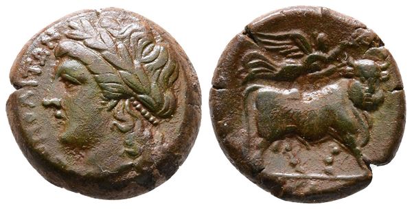 Southern Campania, Neapolis, c. 270-250 BC. Æ (18mm, 4.02g).