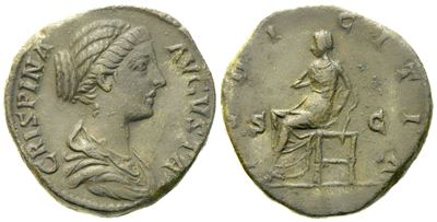 Crispina, Sestertius Struck Under Commodus, Rome, C. Ad 178-191; Æ (g 20,88; MM 29)