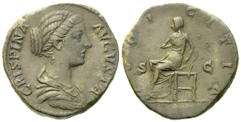 Crispina, Sestertius Struck Under Commodus, Rome, C. Ad 178-191; Æ (g 20,88; MM 29)