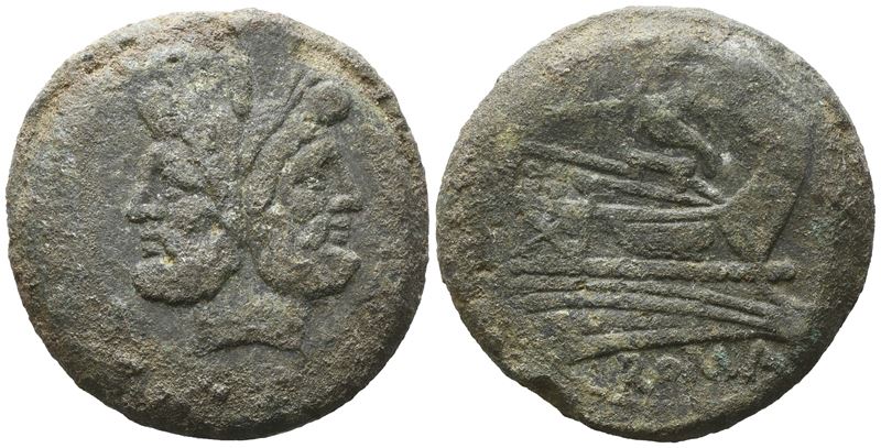 Anonymous, As, C. 206-195 Bc; Æ (46,73 G; 35,2 MM; 5 H)