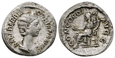 Orbiana (augusta, 225-227). Ar Denarius (19mm, 2.50g).