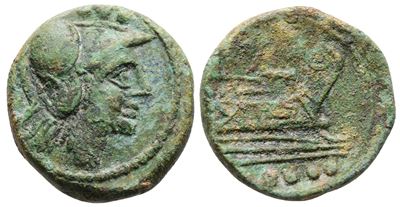 Anonymous, Sardinia, After 211 Bc. Æ Triens (24mm, 12.16g).