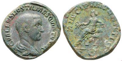Hostilian (caesar, 250-251). Æ Sestertius (29mm, 21.08g).