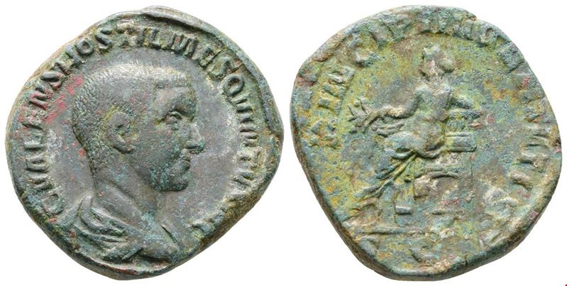 Hostilian (caesar, 250-251). Æ Sestertius (29mm, 21.08g).