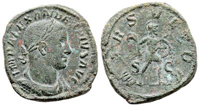 Severus Alexander (222-235). Æ Sestertius (31 MM, 23.89 G).
