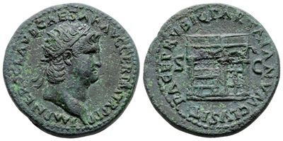 Nero (54-68). Æ Dupondius (28 MM, 13.39 G).